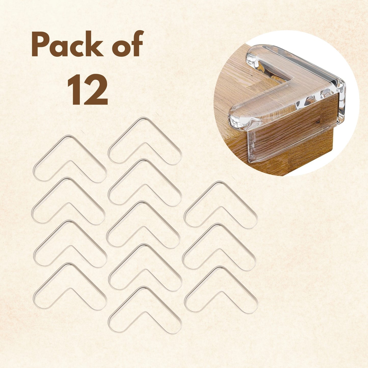 V Shape Baby Safety Protection table Corner (16 Pcs)