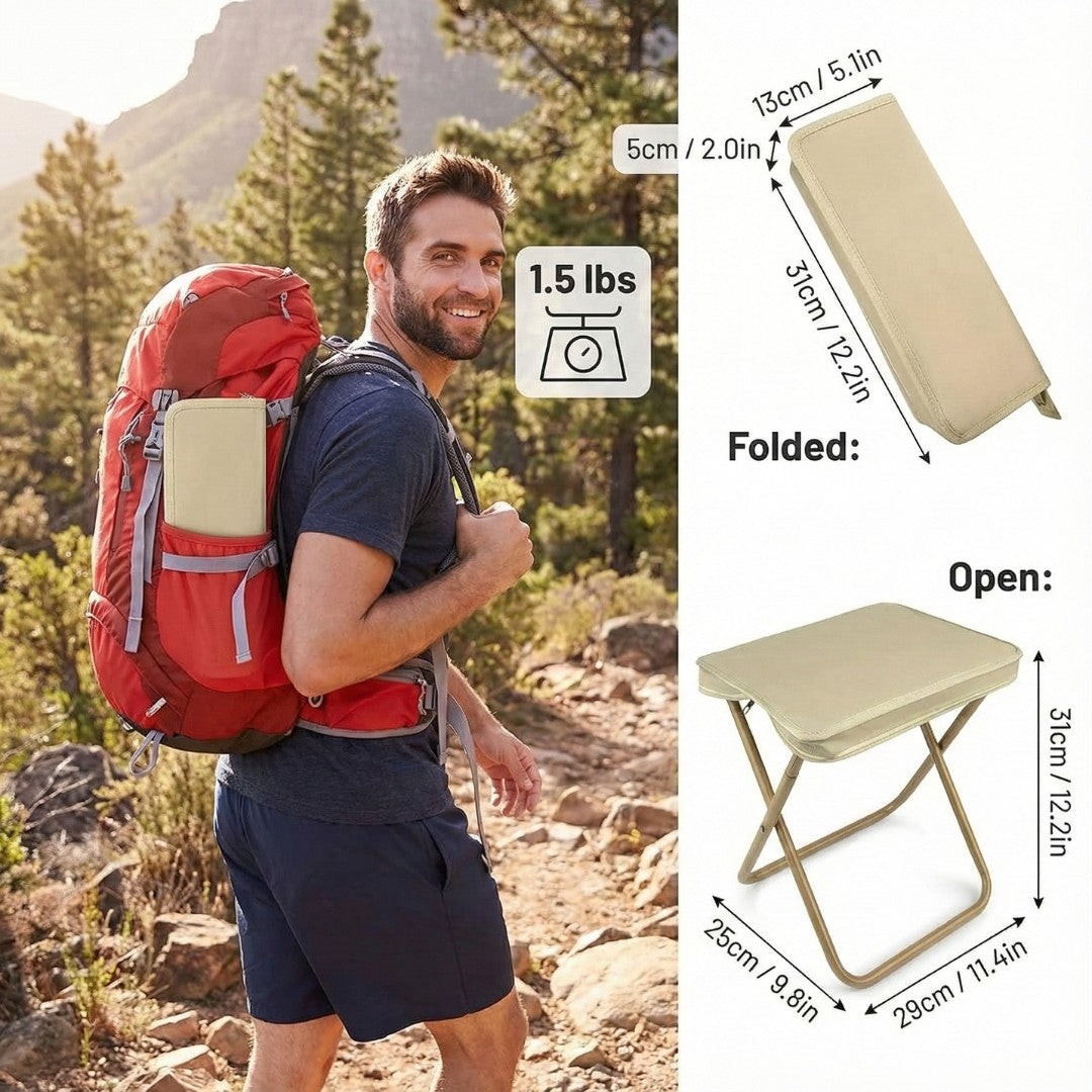 RoamRest™ FoldSeat 👜🪑 Handbag folding stool — Anytime, Anywhere ✨