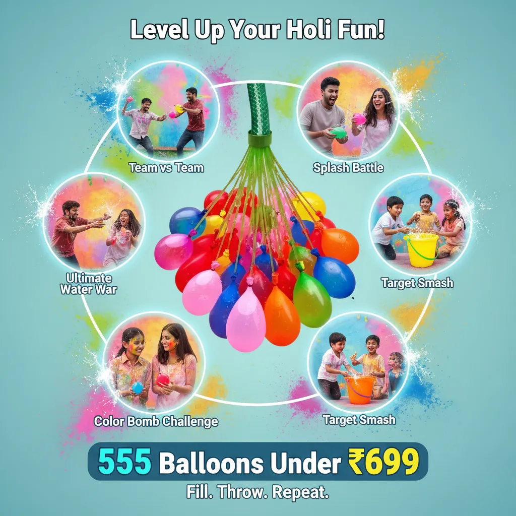 SplashStorm™ 555 Holi Rapid-Fill Water Balloons