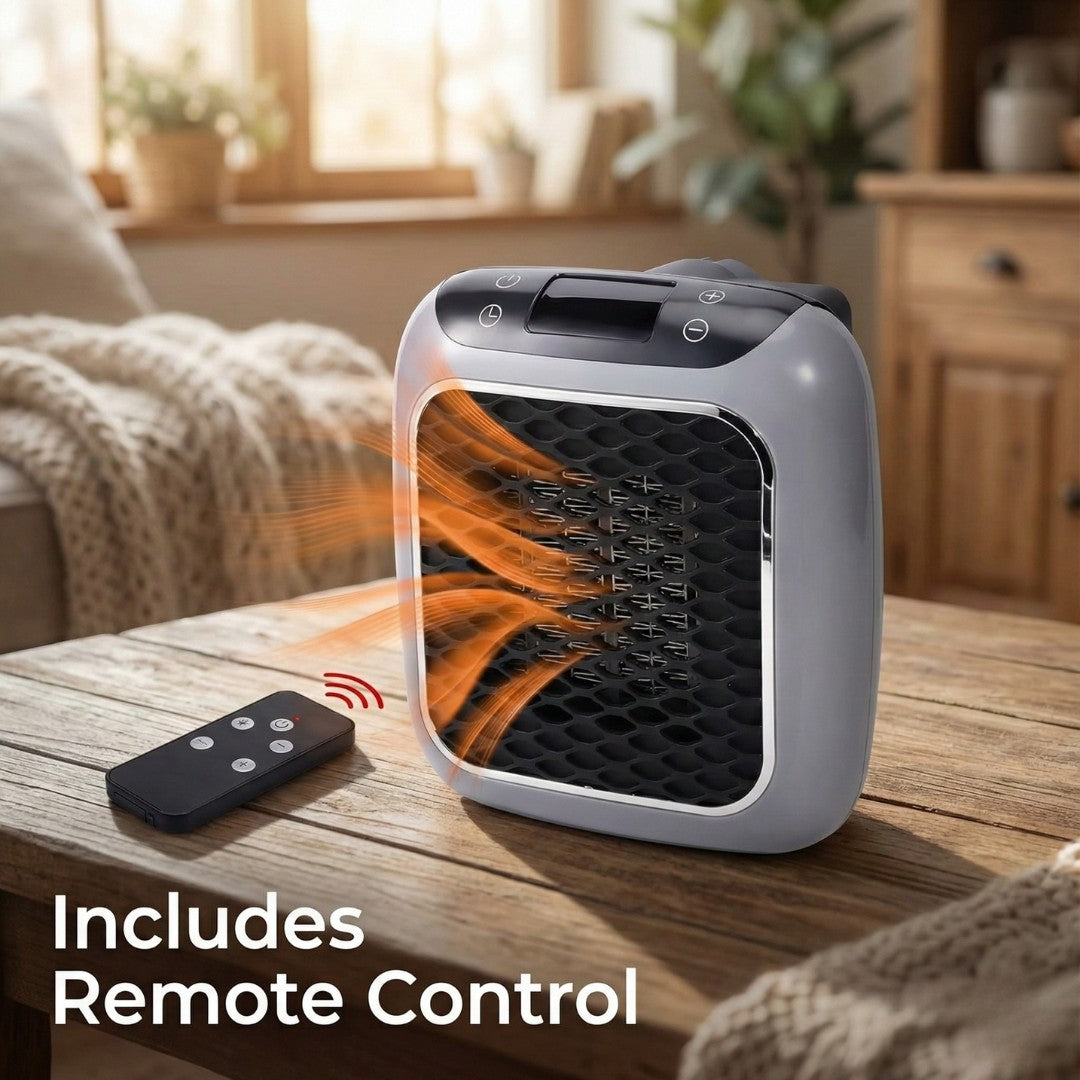 Handy Heater 800W – Compact Plug-In Room Heater with Remote Control