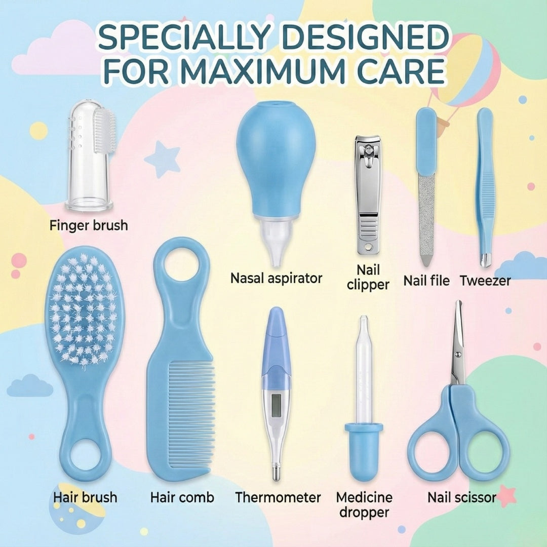 TinyHeaven™ Complete Baby Care Kit | 10-in-1 Gentle Grooming & Healthcare Essentials for Newborns & Toddlers