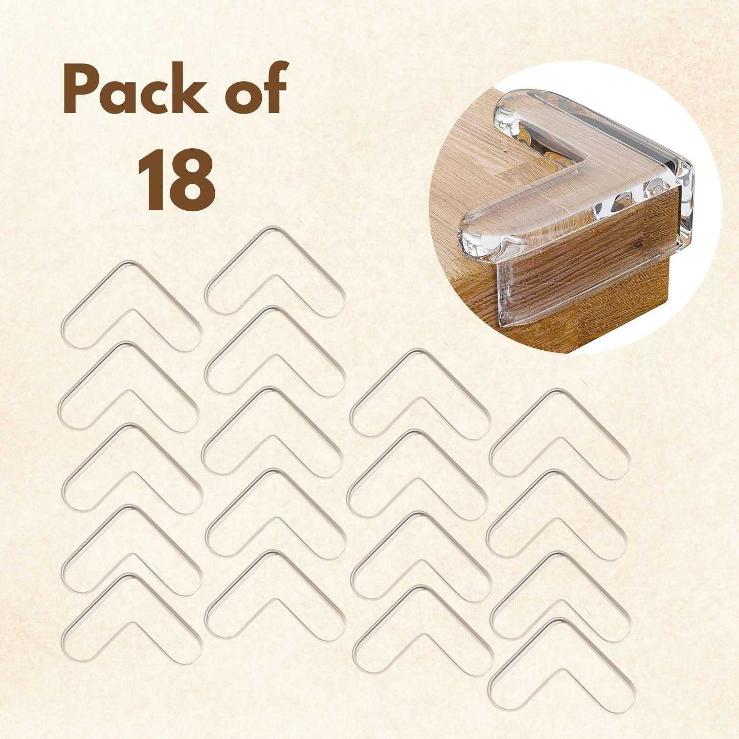 V Shape Baby Safety Protection table Corner (16 Pcs)