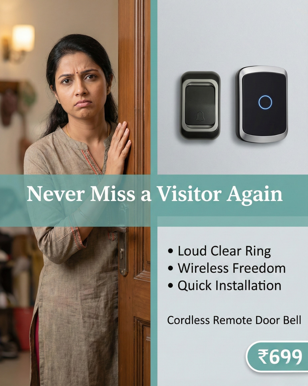 Cordless Remote Door Bell Home Improvement