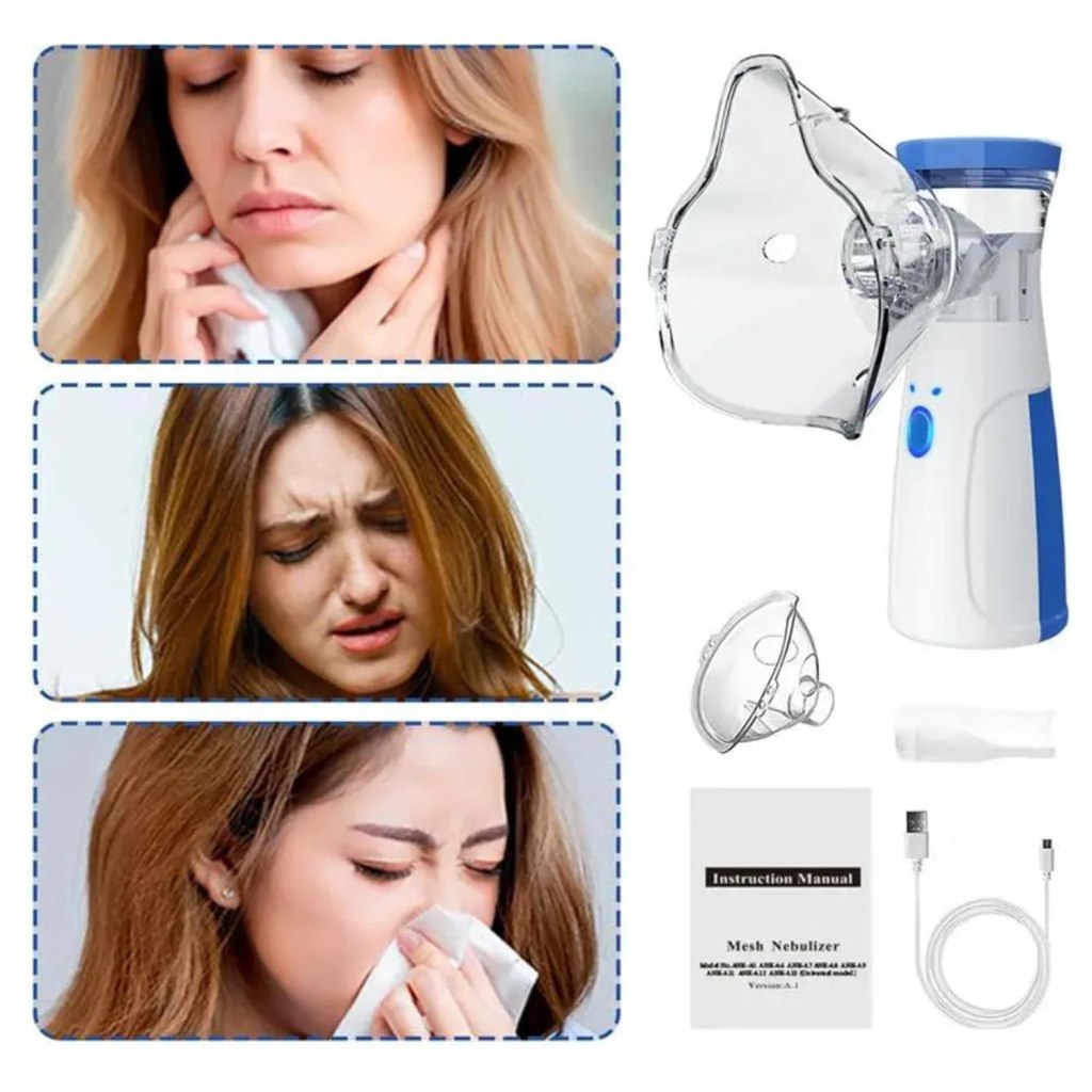 Pure Breath Mist Portable Nebulizer Kit (Includes 6 essential items)