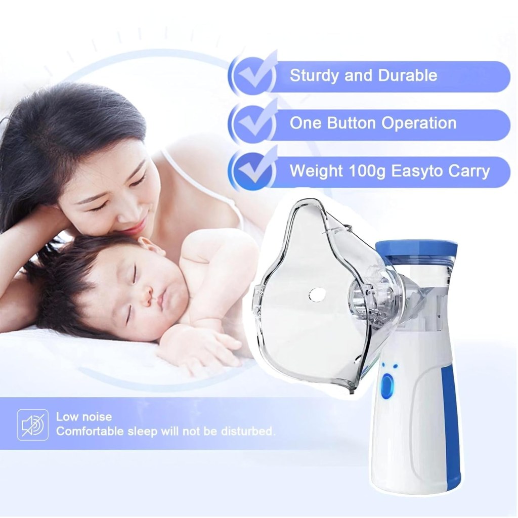 Pure Breath Mist Portable Nebulizer Kit (Includes 6 essential items)