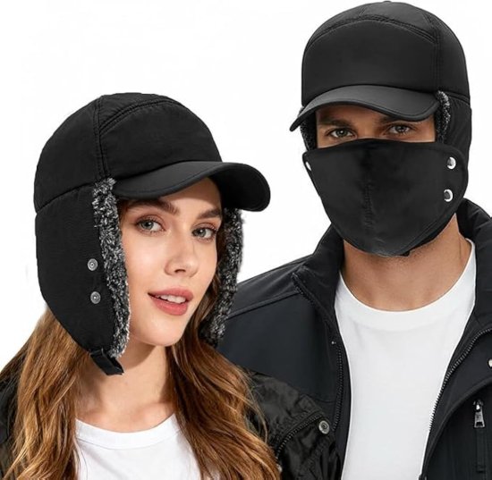 ColdGuard Pro |  Winter Woolen Cap with Face Mask