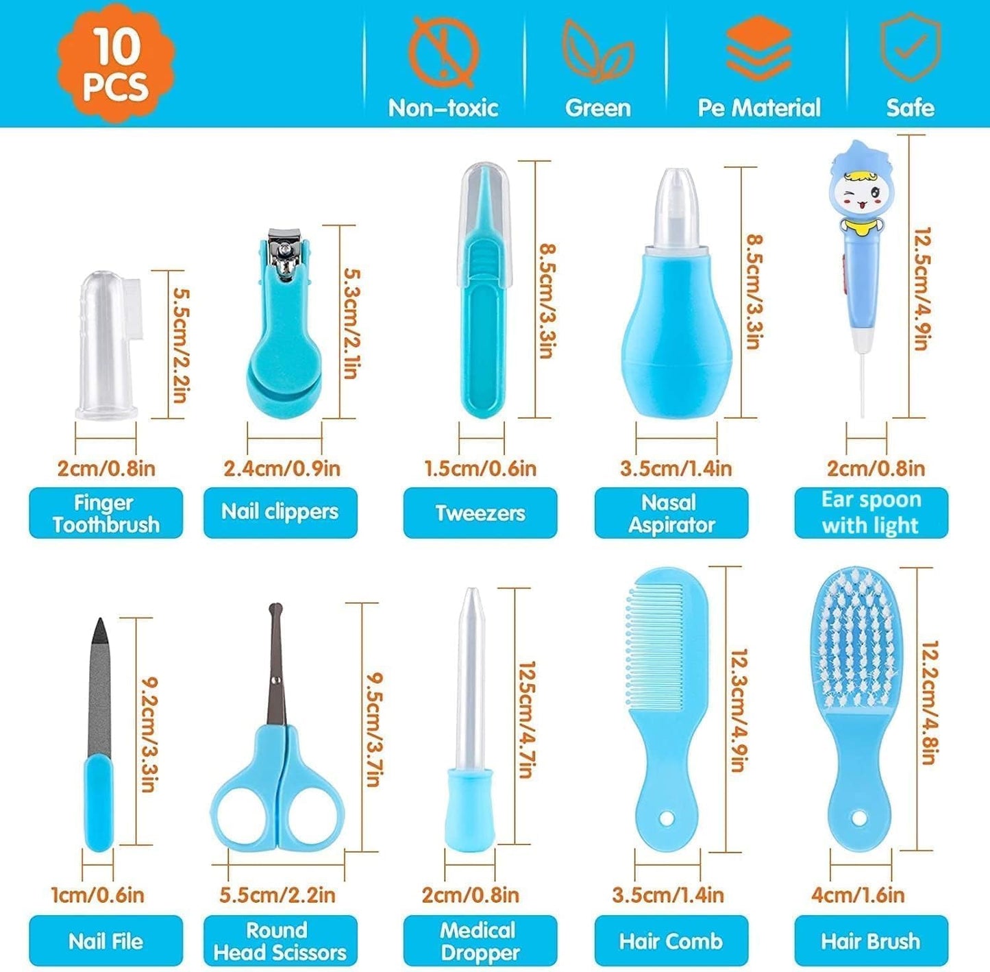 TinyHeaven™ Complete Baby Care Kit | 10-in-1 Gentle Grooming & Healthcare Essentials for Newborns & Toddlers