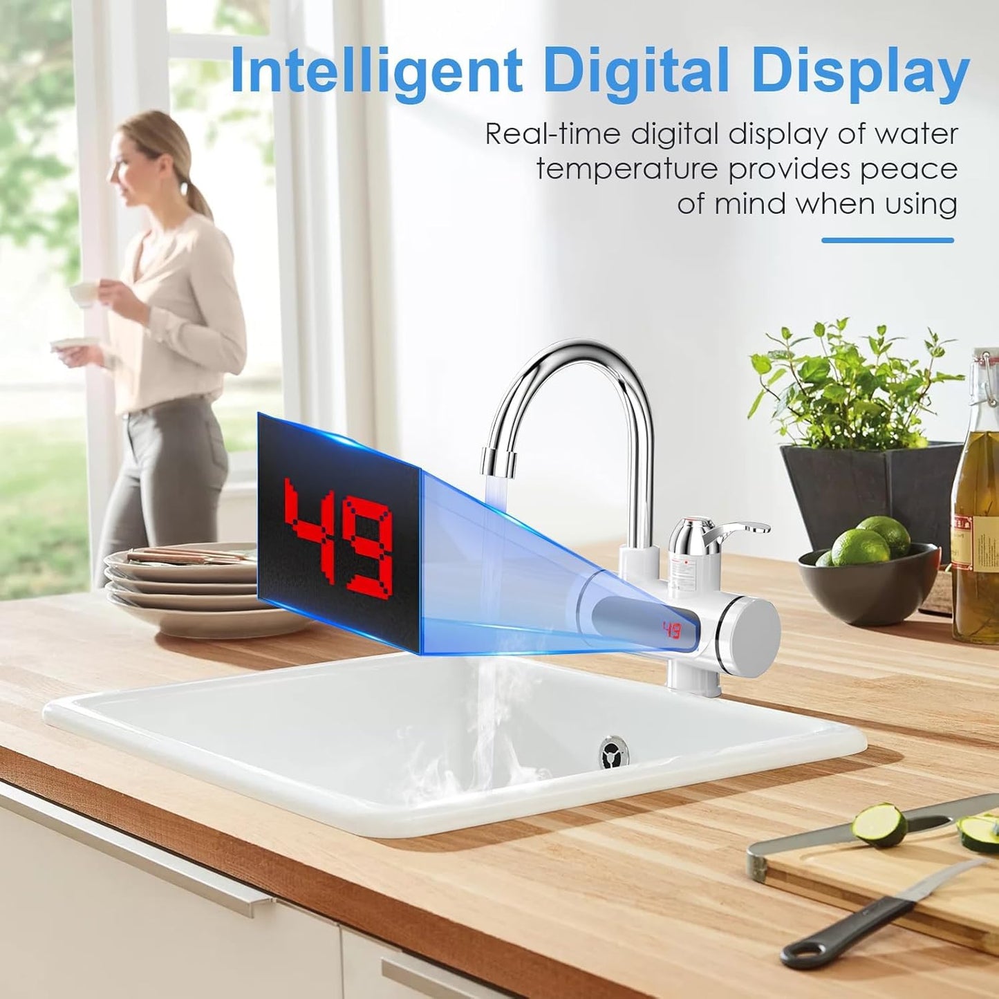 PureHeat™ Smart Water Tap |  Instant Digital Electric Water Heater Tap for Modern Kitchens